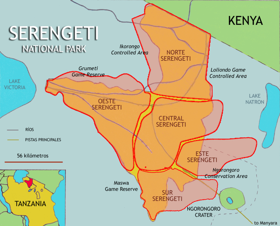 Mapa Del Serengeti En Frica Teaserbox 2482821965